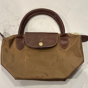 Longchamp Tan and Brown Tote Bag